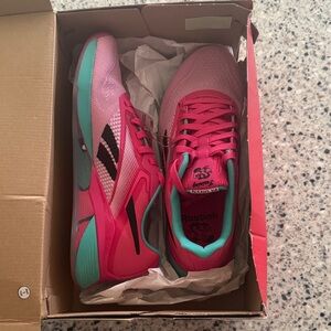 Reebok Women's Nano X4 Pink and Teal Athletic Shoes